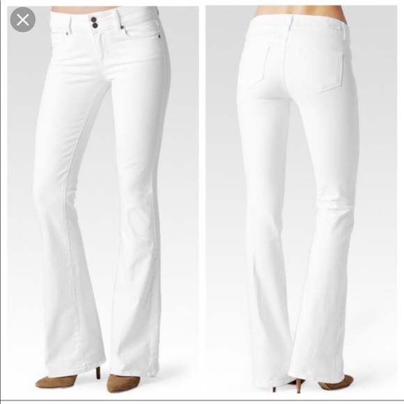 white boot leg jeans